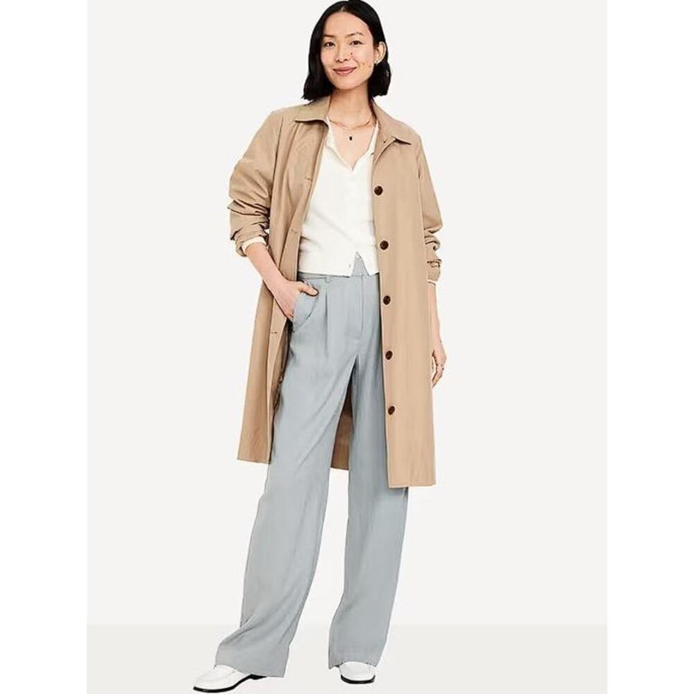OLD NAVY Women's Extra High-Waisted Linen-Blend Taylor Wide-Leg Pants Size L - Picture 3 of 15